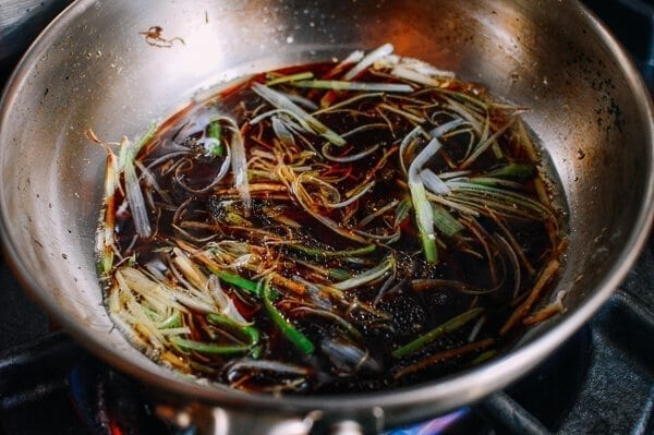 Steamed Whole Fish - Chinese Style - fish sauce, by thewoksoflife.com