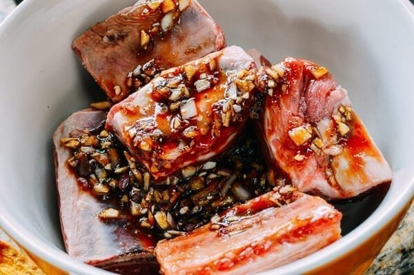 Asian Braised Short Ribs with Chili Lime Potatoes, by thewoksoflife.com