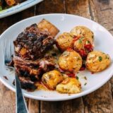 Asian short ribs with roasted potatoes