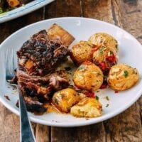 Asian short ribs with roasted potatoes