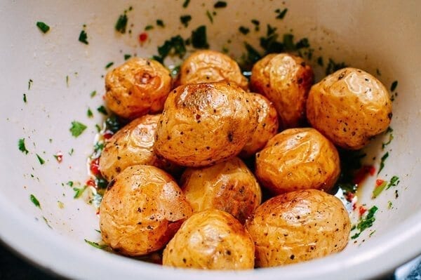 Asian Braised Short Ribs with Chili Lime Potatoes, by thewoksoflife.com