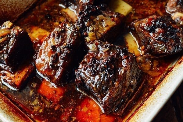 Asian Braised Short Ribs with Chili Lime Potatoes, by thewoksoflife.com