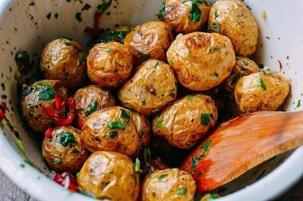 Asian Braised Short Ribs with Chili Lime Potatoes, by thewoksoflife.com