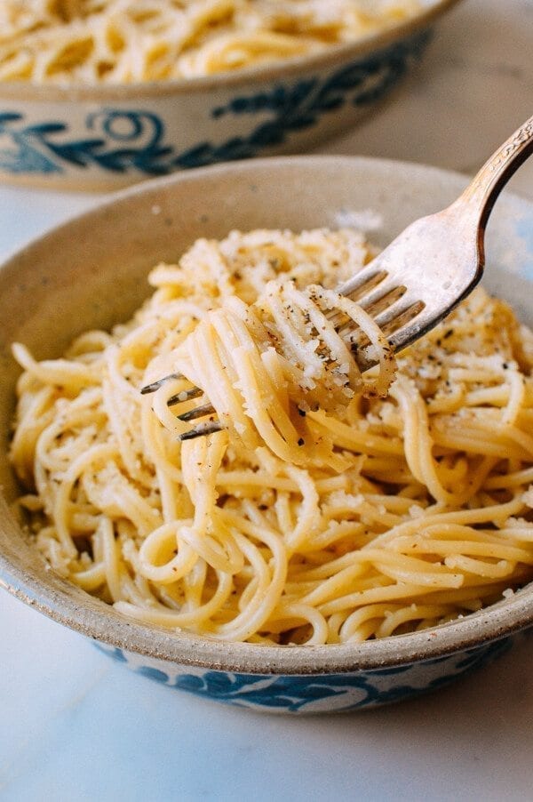 "Spicy Numbing" Cacio e Pepe, by thewoksoflife.com