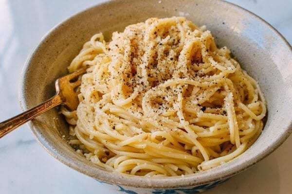 "Spicy Numbing" Cacio e Pepe, by thewoksoflife.com