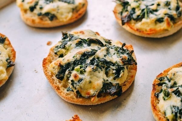 Cheesy Kale Prosciutto Brunch Melts, by thewoksoflife.com