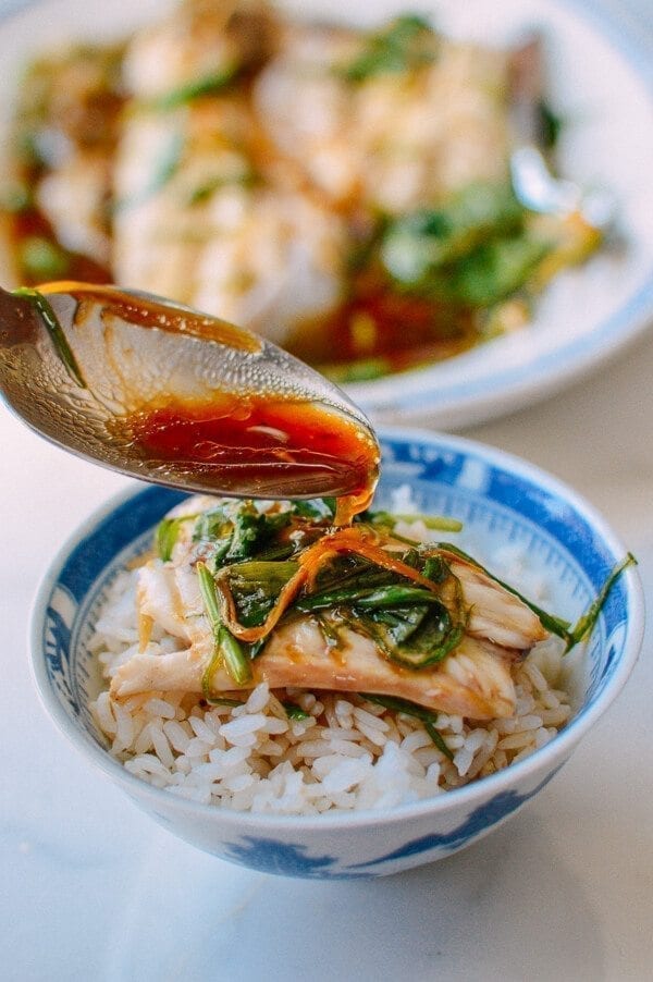Steamed Whole Fish - Chinese Style, by thewoksoflife.com