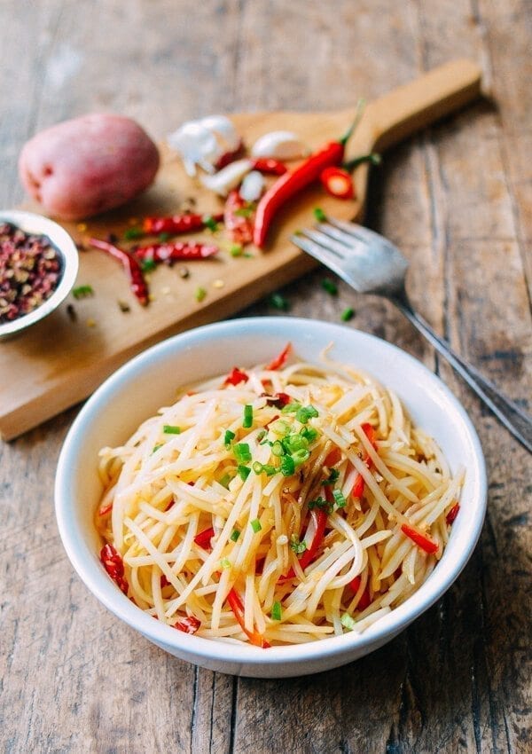 Sichuan Stir-Fried Potatoes, by thewoksoflife.com