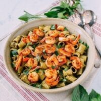 Thai basil pesto pasta
