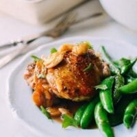 40 garlic chicken with sugar snap peas