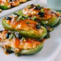 Dim sum Chinese stuffed peppers