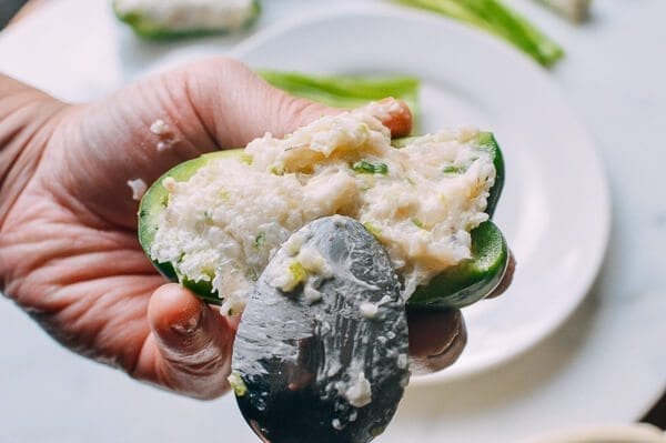 Chinese Stuffed Peppers, by thewoksoflife.com