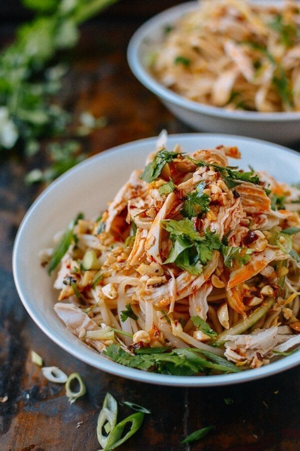 Cold Noodles with Shredded Chicken, by thewoksoflife.com