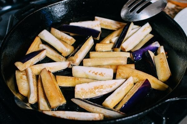 Eggplant String Bean Stir-fry, by thewoksoflife.com