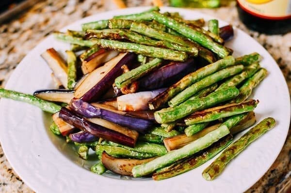 Eggplant String Bean Stir-fry, by thewoksoflife.com