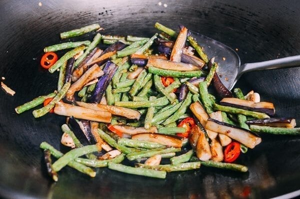 Eggplant String Bean Stir-fry, by thewoksoflife.com