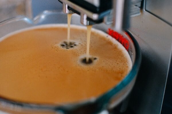 Yuanyang Tea (Hong Kong Style Tea Brewed with Coffee), by thewoksoflife.com