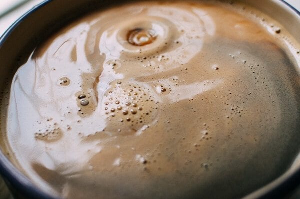 Yuanyang Tea (Hong Kong Style Tea Brewed with Coffee), by thewoksoflife.com