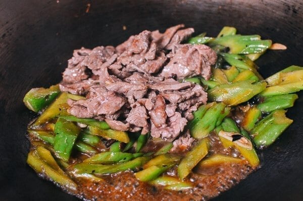 Beef with Bitter Melon, by thewoksoflife.com