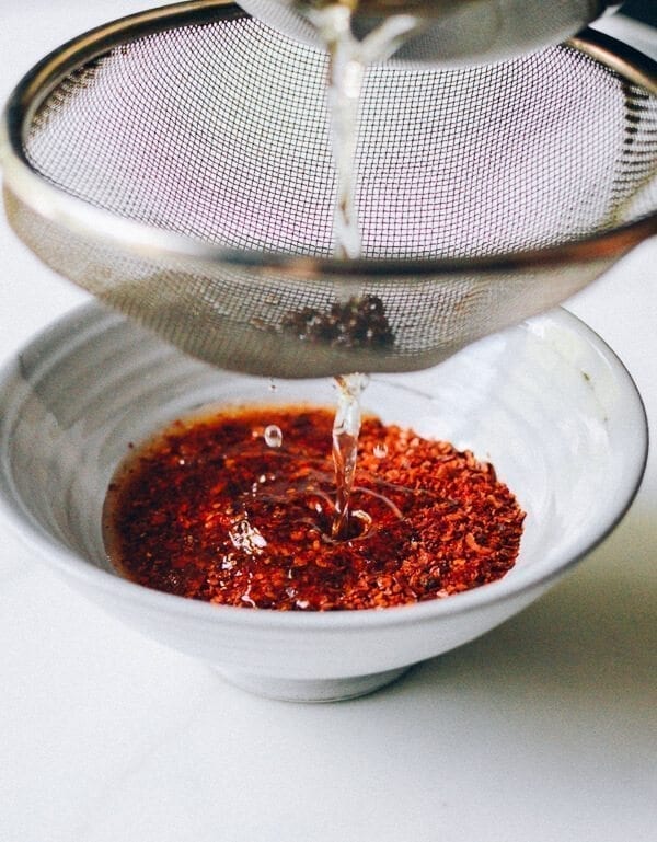 How to Make Chili Oil, by thewoksoflife.com