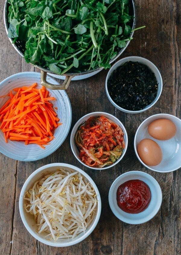 Salmon Bibimbap Korean Rice Bowl by thewoksoflife.com
