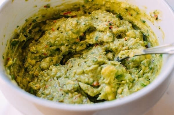 Shrimp Tacos w/ Grilled Mango & Mint Guacamole