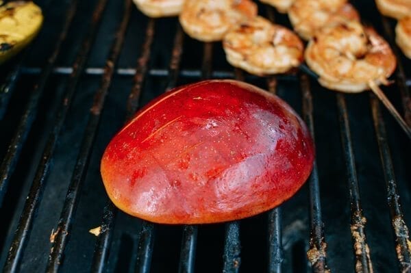 Shrimp Tacos w/ Grilled Mango & Mint Guacamole