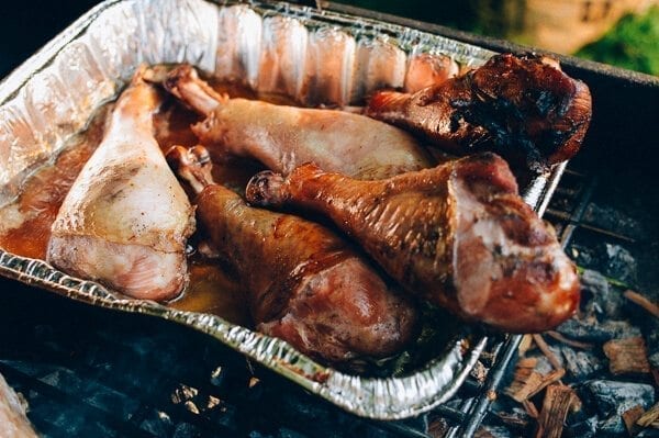 Smoked Turkey Legs, by thewoksoflife.com