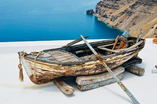 Oia Santorini Boat