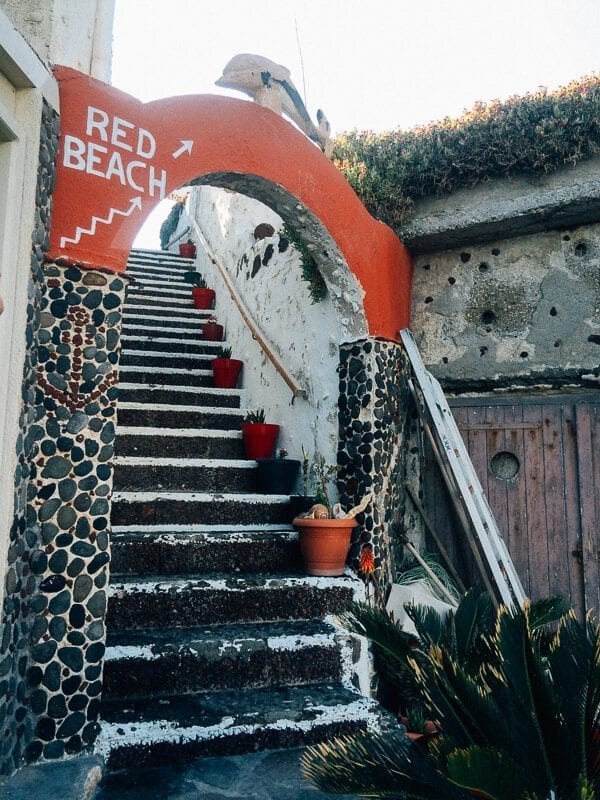 Santorini red beach