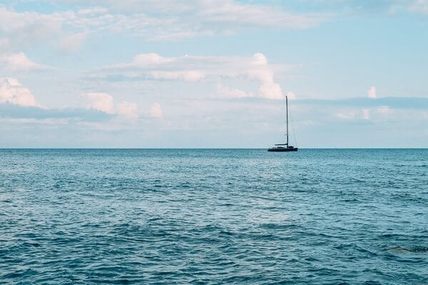 Sailboat on the horizon