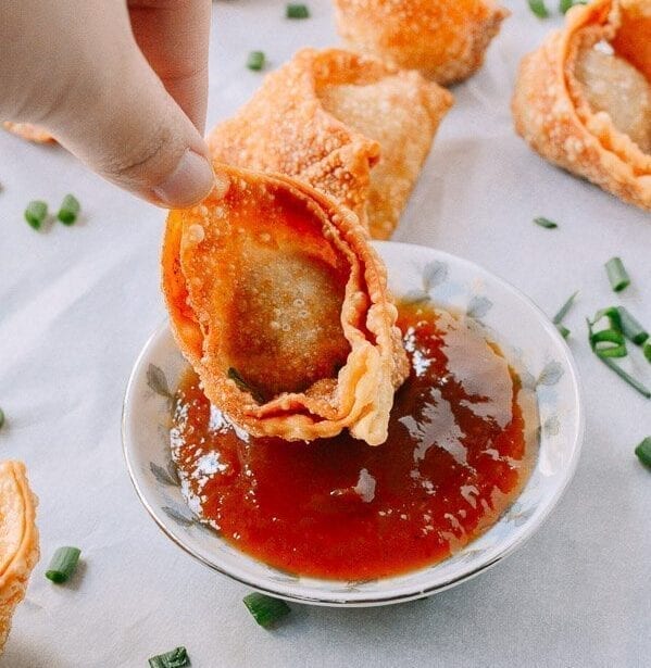 Fried Wontons, by thewoksoflife.com