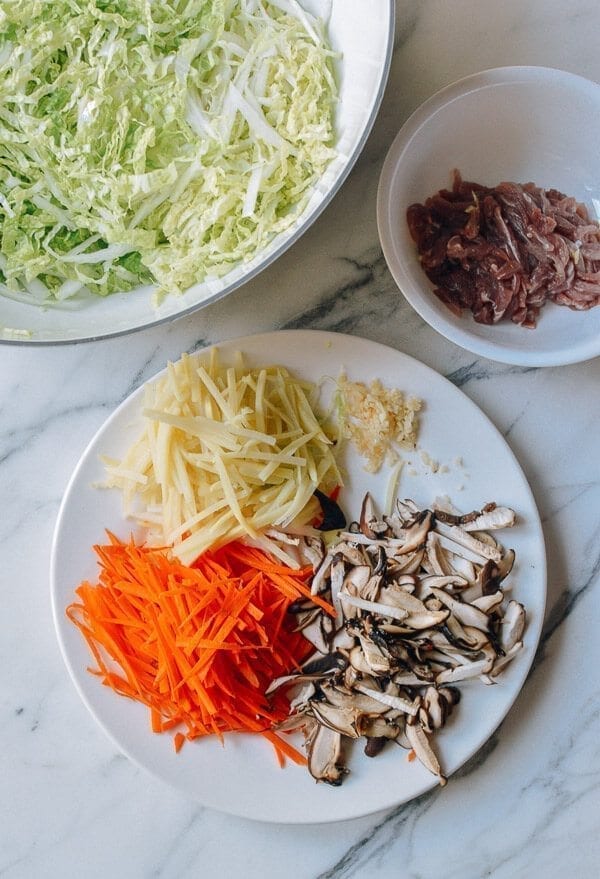 Cantonese Spring Roll Ingredients, by thewoksoflife.com