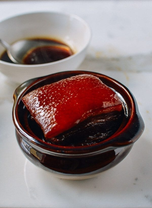 Braised Pork Belly Dong Po Rou, by thewoksoflife.com