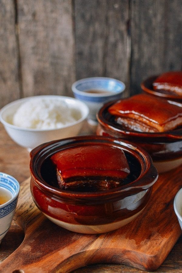 Braised Pork Belly Dong Po Rou, by thewoksoflife.com