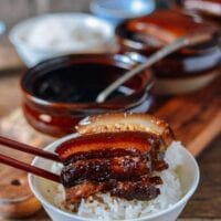 Braised Pork Belly Dong Po Rou, by thewoksoflife.com