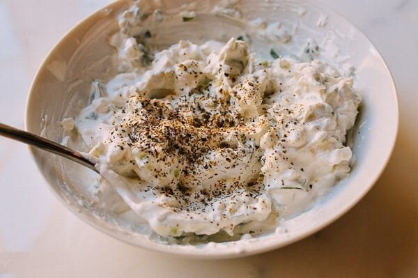Buffalo Chicken Potstickers, by thewoksoflife.com