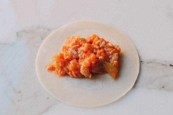 Buffalo Chicken Potstickers, by thewoksoflife.com