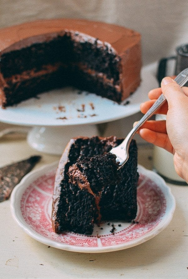 Our Favorite Chocolate Cake Recipe, by thewoksoflife.com