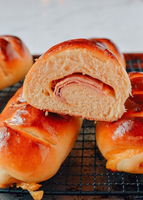 Ham and Cheese Buns, A Chinese Bakery Treat, by thewoksoflife.com