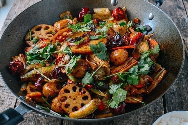 Ma La Xiang Guo (Spicy Numbing Stir-fry Pot), by thewoksoflife.com