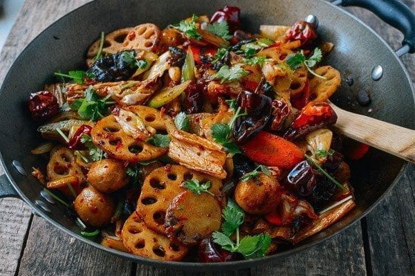 Ma La Xiang Guo (Spicy Numbing Stir-fry Pot), by thewoksoflife.com