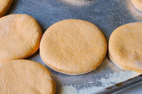 Pumpkin English Muffins, by thewoksoflife.com