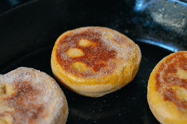 Pumpkin English Muffins, by thewoksoflife.com