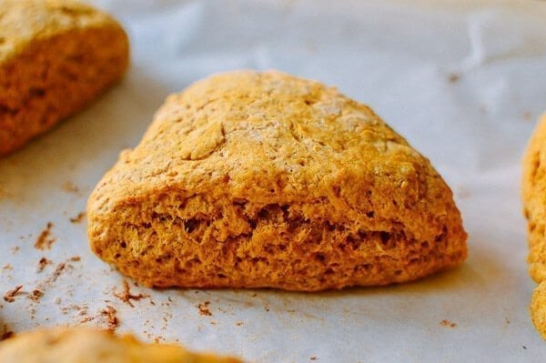 Glazed Pumpkin Scones, by thewoksoflife.com