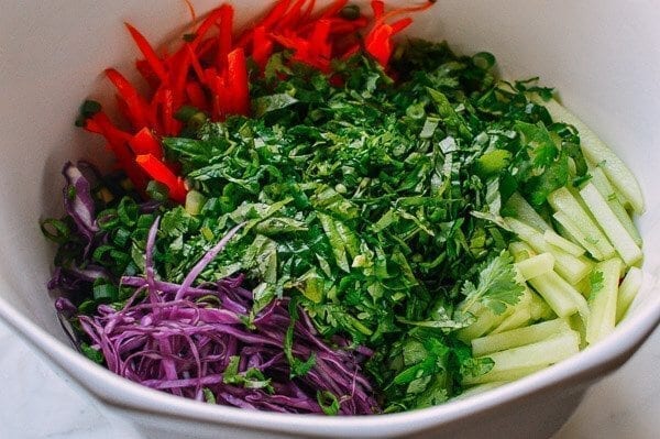 Rainbow Noodle Salad, by thewoksoflife.com