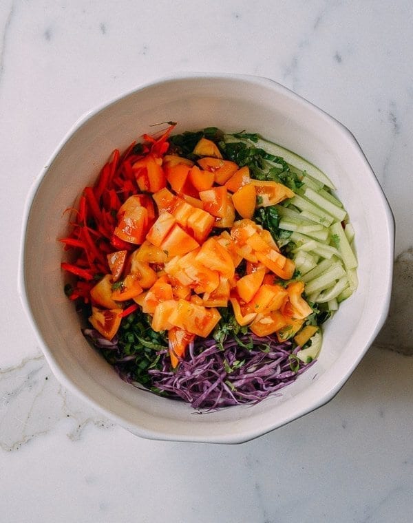 Rainbow Noodle Salad, by thewoksoflife.com
