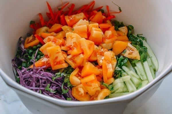 Rainbow Noodle Salad, by thewoksoflife.com