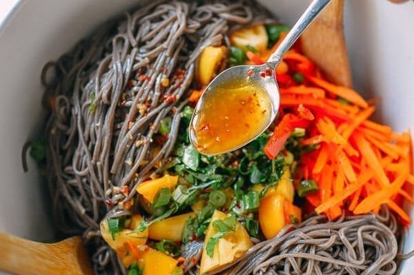 Rainbow Noodle Salad, by thewoksoflife.com