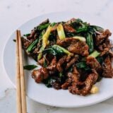 Scallion beef stir-fry